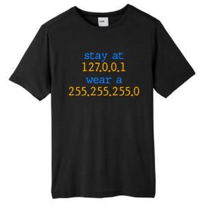 127.0.0.1 255.255.255.0 Code Stay At Home Wear A Face Mask Tall Fusion ChromaSoft Performance T-Shirt