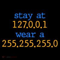 127.0.0.1 255.255.255.0 Code Stay At Home Wear A Face Mask Premium T-Shirt