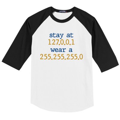 127.0.0.1 255.255.255.0 Code Stay At Home Wear A Face Mask Baseball Sleeve Shirt