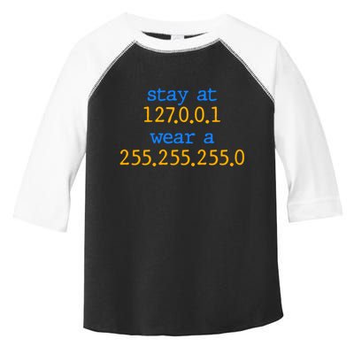 127.0.0.1 255.255.255.0 Code Stay At Home Wear A Face Mask Toddler Fine Jersey T-Shirt