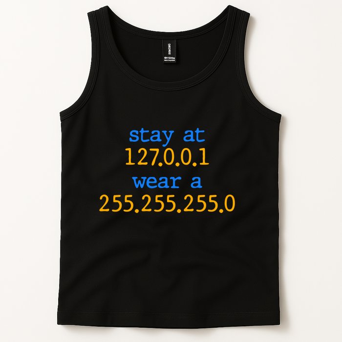 127.0.0.1 255.255.255.0 Code Stay At Home Wear A Face Mask Tank Top