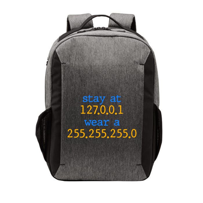 127.0.0.1 255.255.255.0 Code Stay At Home Wear A Face Mask Vector Backpack