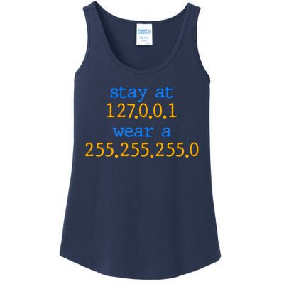 127.0.0.1 255.255.255.0 Code Stay At Home Wear A Face Mask Ladies Essential Tank