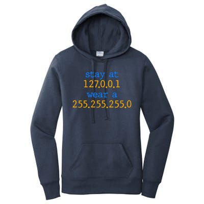 127.0.0.1 255.255.255.0 Code Stay At Home Wear A Face Mask Women's Pullover Hoodie