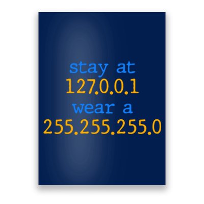 127.0.0.1 255.255.255.0 Code Stay At Home Wear A Face Mask Poster