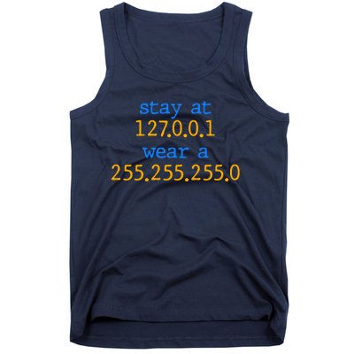 127.0.0.1 255.255.255.0 Code Stay At Home Wear A Face Mask Tank Top