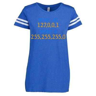 127.0.0.1 255.255.255.0 Code Stay At Home Wear A Face Mask Enza Ladies Jersey Football T-Shirt