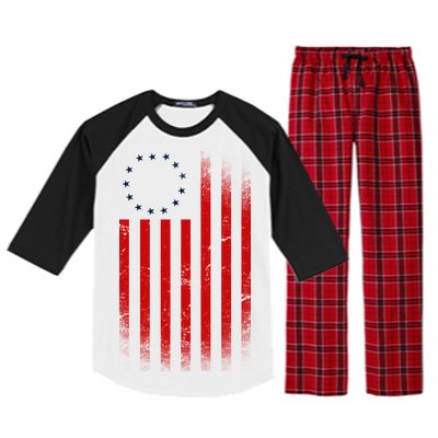 13 Colonies Betty Ross Vintage Flag Raglan Sleeve Pajama Set