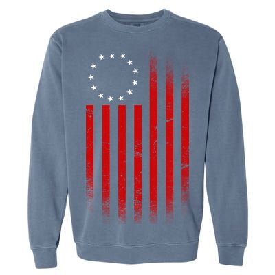 13 Colonies Betty Ross Vintage Flag Garment-Dyed Sweatshirt