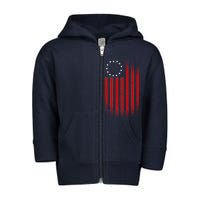 13 Colonies Betty Ross Vintage Flag Toddler Zip Fleece Hoodie