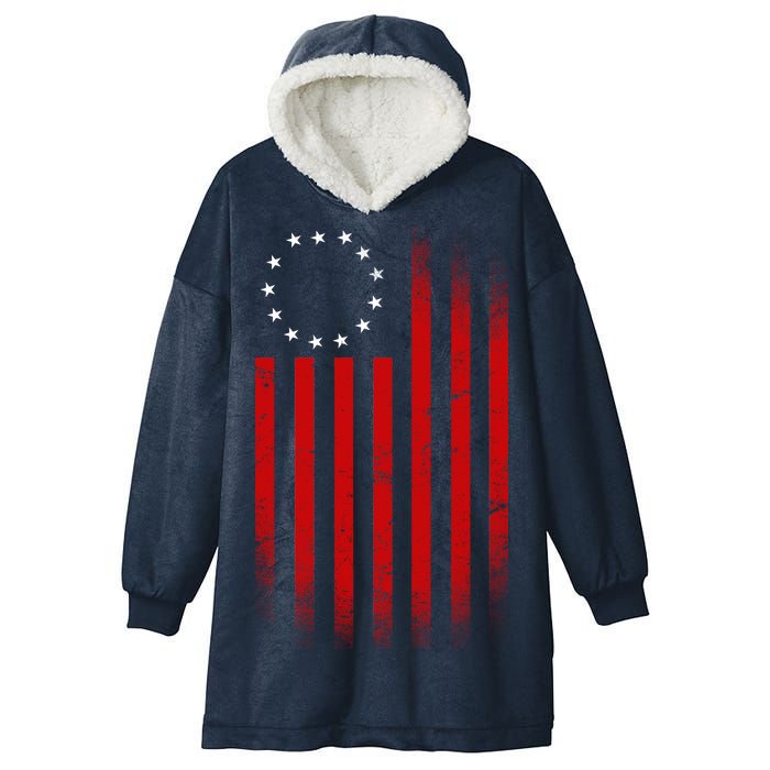 13 Colonies Betty Ross Vintage Flag Hooded Wearable Blanket