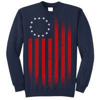 13 Colonies Betty Ross Vintage Flag Tall Sweatshirt