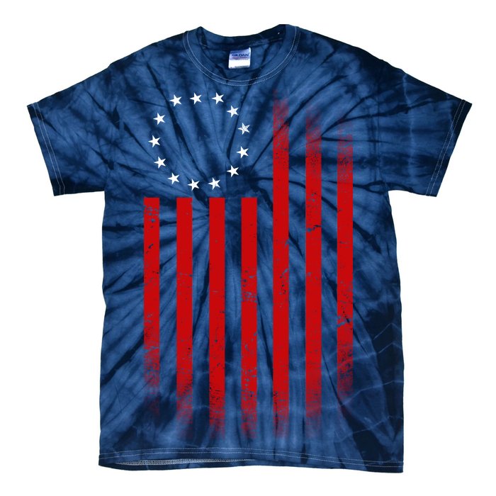 13 Colonies Betty Ross Vintage Flag Tie-Dye T-Shirt