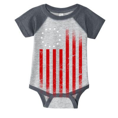 13 Colonies Betty Ross Vintage Flag Infant Baby Jersey Bodysuit