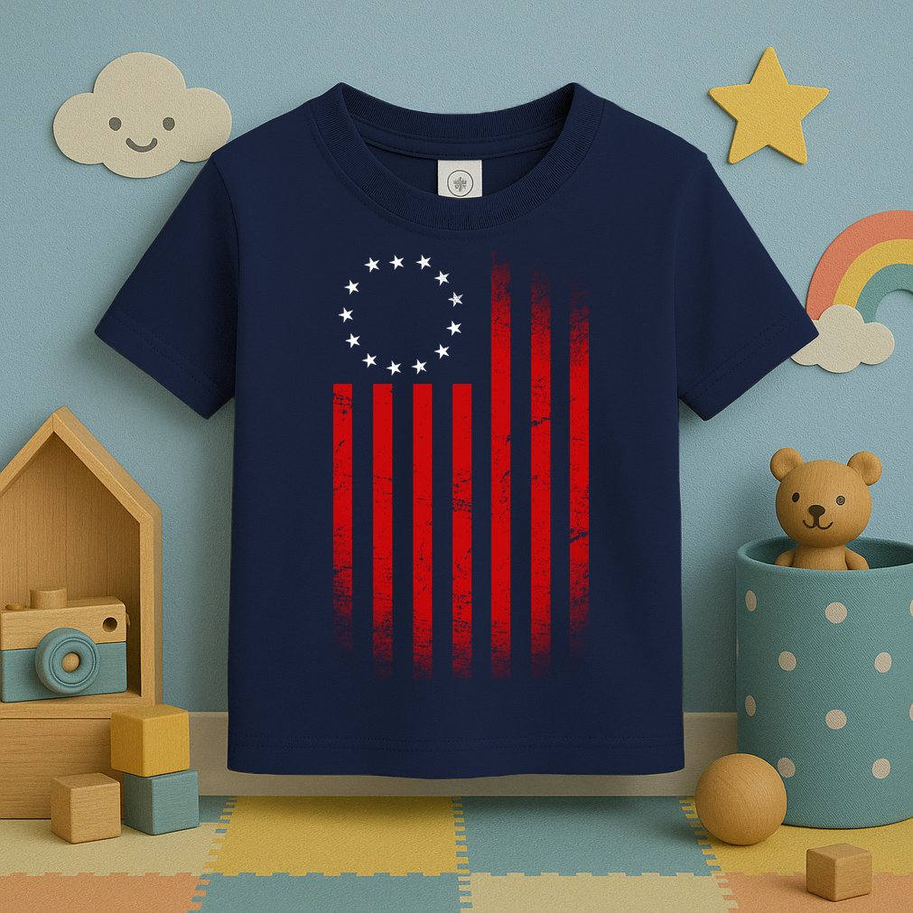 13 Colonies Betty Ross Vintage Flag Toddler T-Shirt
