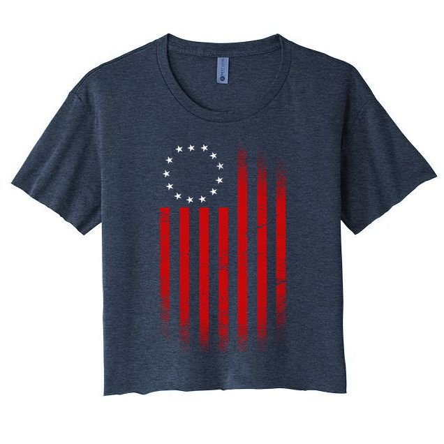 13 Colonies Betty Ross Vintage Flag Crop Top