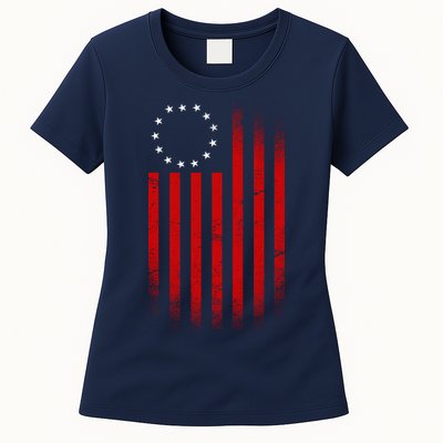 13 Colonies Betty Ross Vintage Flag Womens T-Shirt