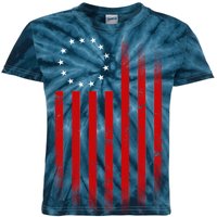 13 Colonies Betty Ross Vintage Flag Kids Tie-Dye T-Shirt