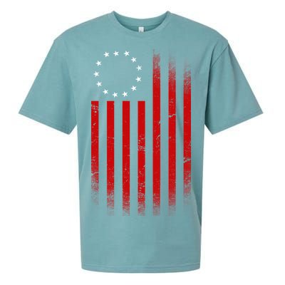 13 Colonies Betty Ross Vintage Flag Sueded Cloud Jersey T-Shirt