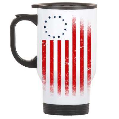 13 Colonies Betty Ross Vintage Flag Stainless Steel Travel Mug