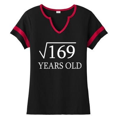 13 Years Old Square Root of 169 Ladies Halftime Notch Neck Tee