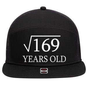 13 Years Old Square Root of 169 7 Panel Mesh Trucker Snapback Hat