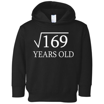 13 Years Old Square Root of 169 Toddler Hoodie