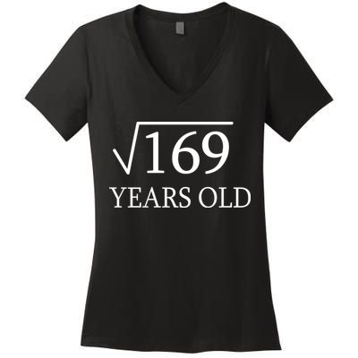 13 Years Old Square Root of 169 Women's V-Neck T-Shirt