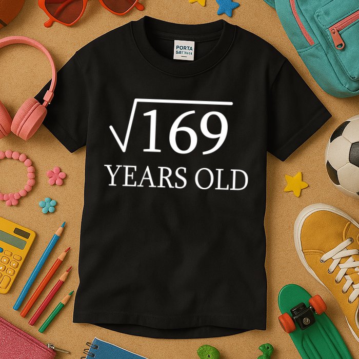 13 Years Old Square Root of 169 Kids T-Shirt