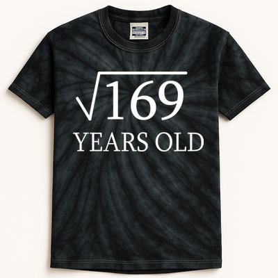 13 Years Old Square Root of 169 Kids Tie-Dye T-Shirt