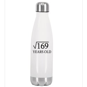 13 Years Old Square Root of 169 Stainless Steel Insulated Water Bottle