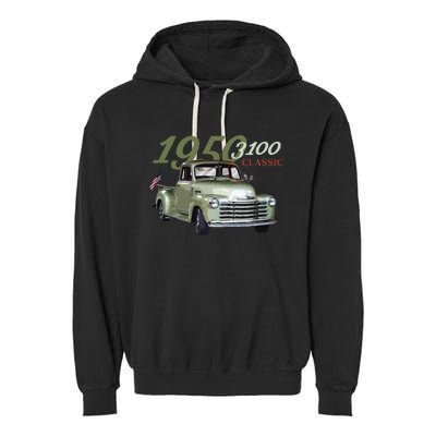 1950 3100 Pickup Truck Car Guys Garment-Dyed Fleece Hoodie