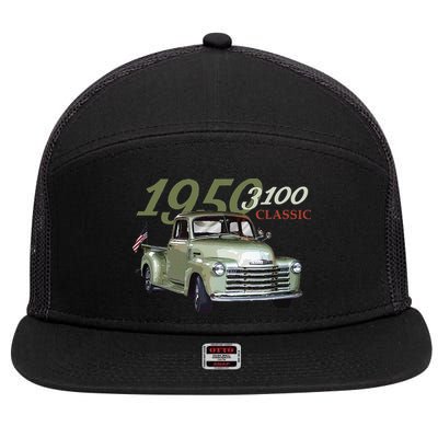1950 3100 Pickup Truck Car Guys 7 Panel Mesh Trucker Snapback Hat