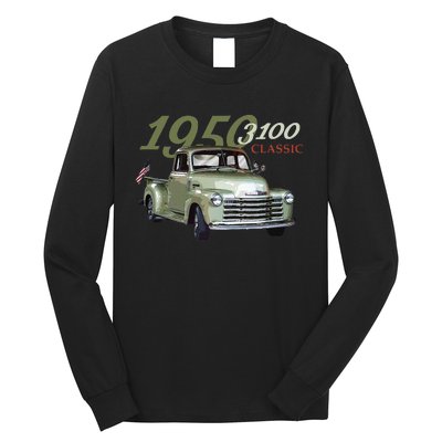 1950 3100 Pickup Truck Car Guys Long Sleeve Shirt