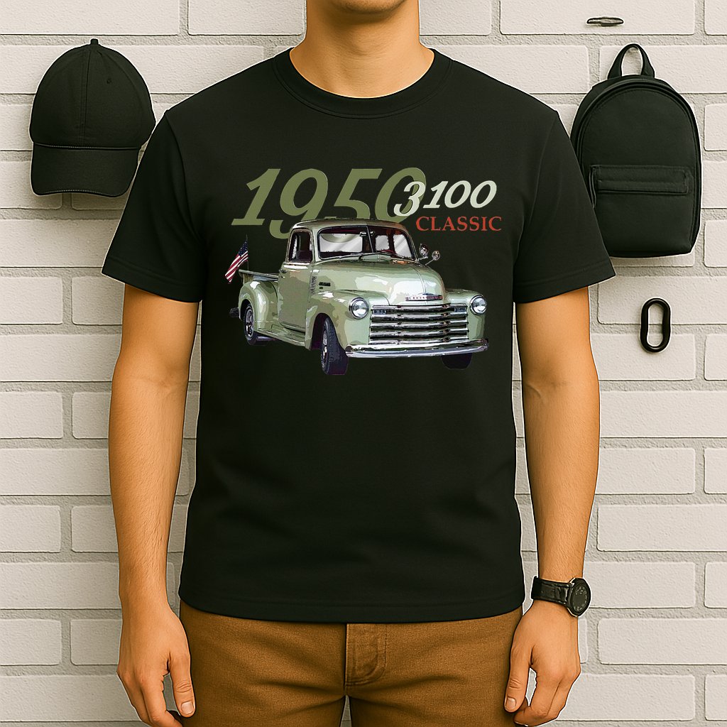 1950 3100 Pickup Truck Car Guys T-Shirt