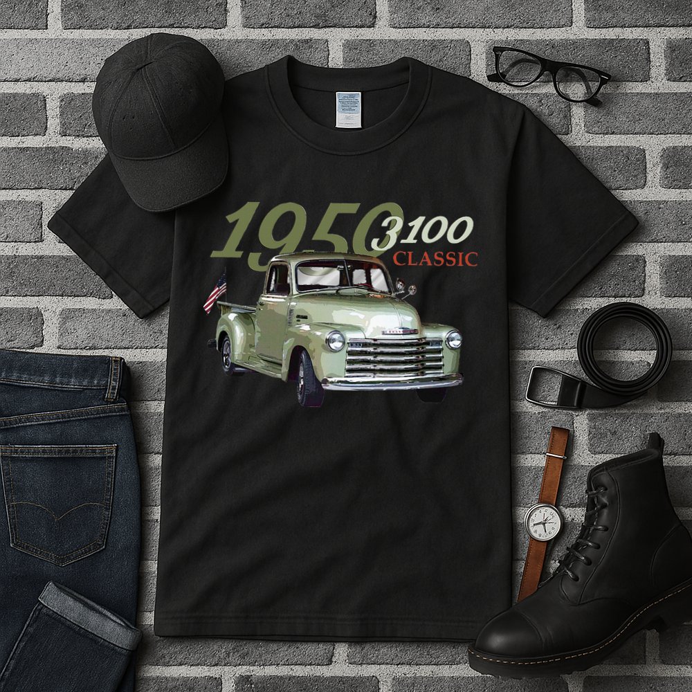 1950 3100 Pickup Truck Car Guys Tall T-Shirt