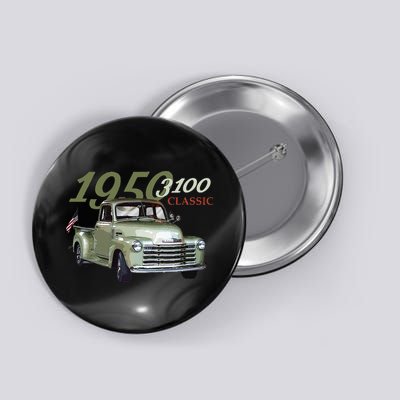 1950 3100 Pickup Truck Car Guys Button