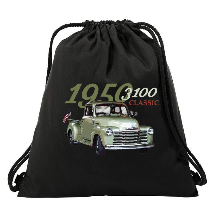 1950 3100 Pickup Truck Car Guys Drawstring Bag