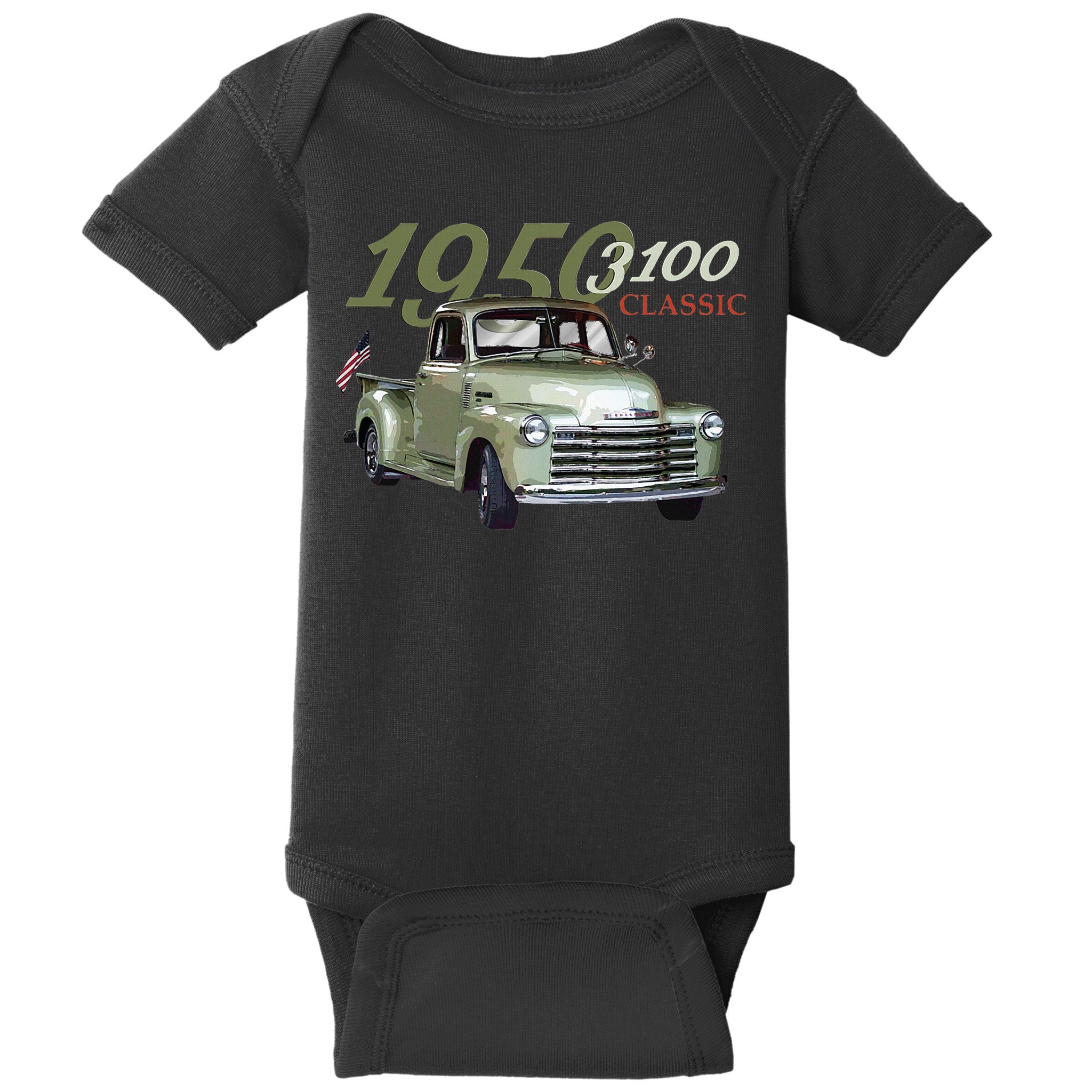 1950 3100 Pickup Truck Car Guys Baby Bodysuit