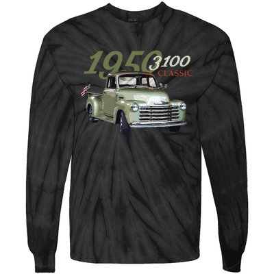 1950 3100 Pickup Truck Car Guys Tie-Dye Long Sleeve Shirt