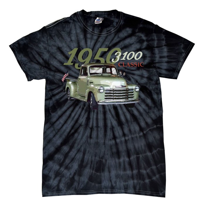 1950 3100 Pickup Truck Car Guys Tie-Dye T-Shirt