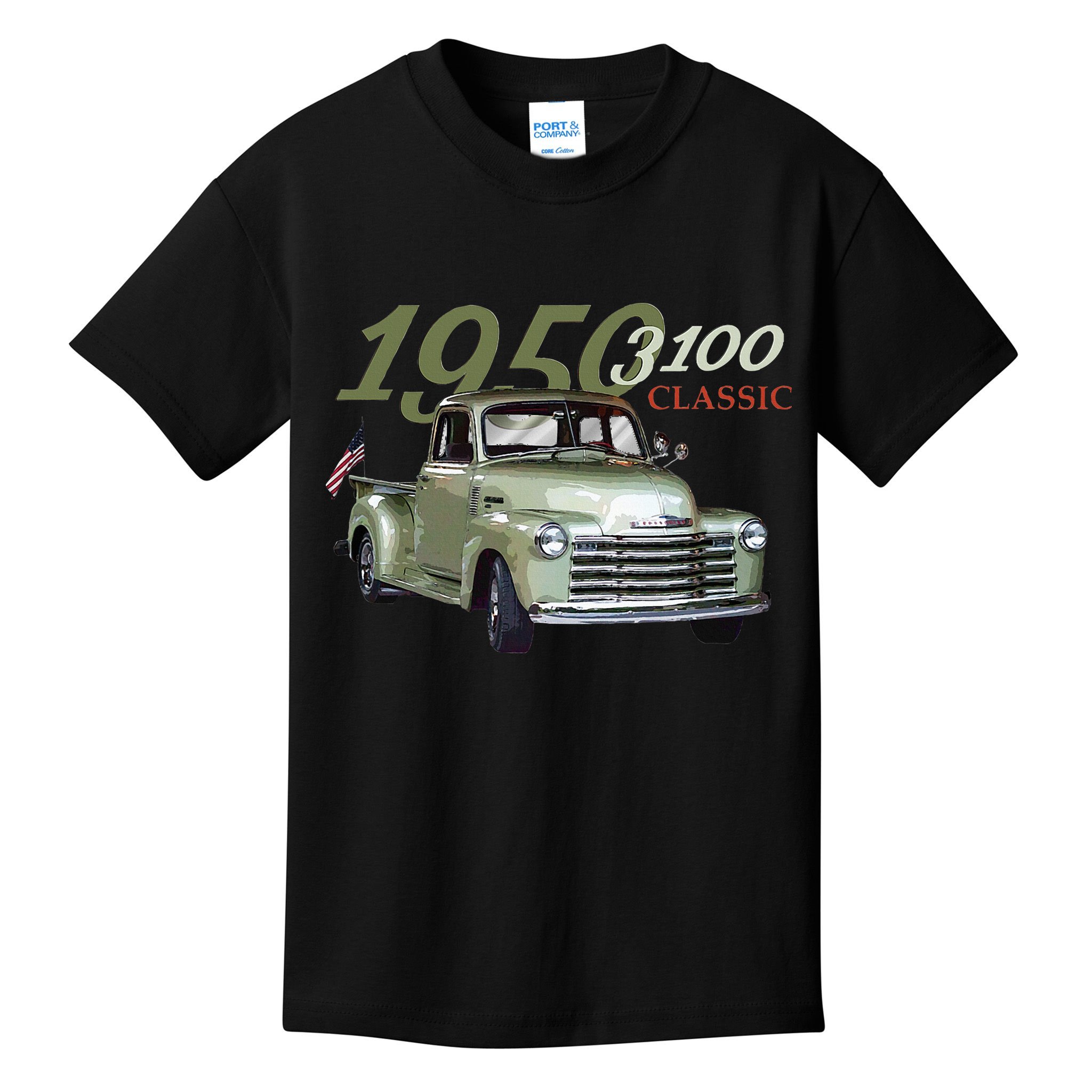 1950 3100 Pickup Truck Car Guys Kids T-Shirt