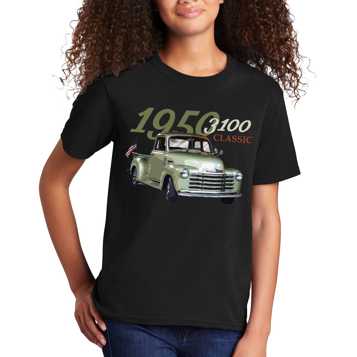 1950 3100 Pickup Truck Car Guys Kids T-Shirt