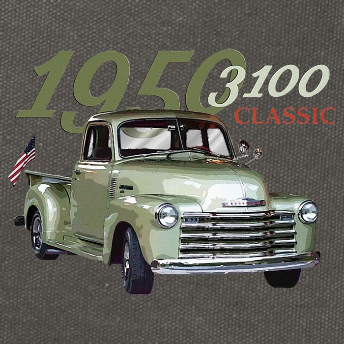 1950 3100 Pickup Truck Car Guys Cotton Canvas Backpack