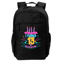13th Birthday I Turned 13 In Quarantine Pink Frosting Backpack