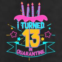 13th Birthday I Turned 13 In Quarantine Pink Frosting Adult Drive Performance Visor