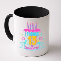 13th Birthday I Turned 13 In Quarantine Pink Frosting Mug