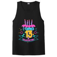 13th Birthday I Turned 13 In Quarantine Pink Frosting PosiCharge Competitor Tank