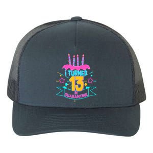 13th Birthday I Turned 13 In Quarantine Pink Frosting Yupoong Adult 5-Panel Trucker Hat