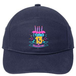 13th Birthday I Turned 13 In Quarantine Pink Frosting 7-Panel Snapback Hat